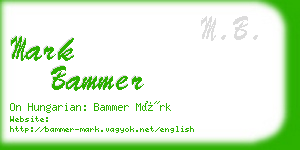 mark bammer business card